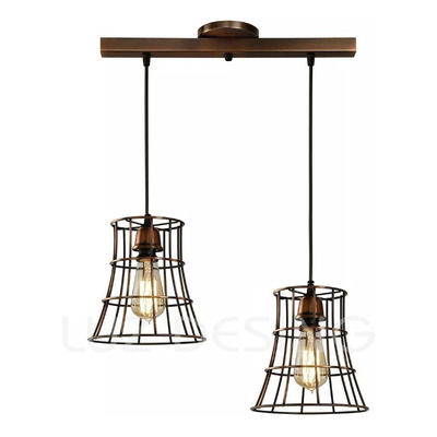 Aplique Pared Vintage Jaula Cobre Viejo Moderno Apto Led 