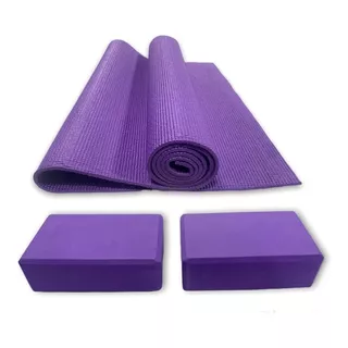 Kit Yoga Pilates Mat Colchoneta 6mm + 2 Ladrillos Mr Gym