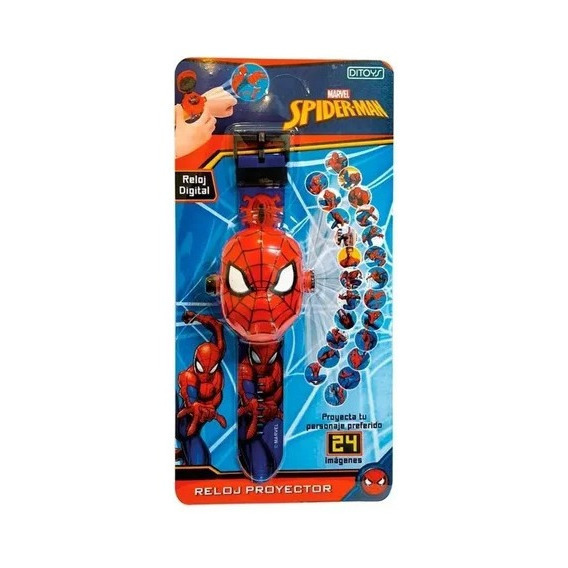 Reloj Proyector Spider-man Avengers  - Ditoys 2540