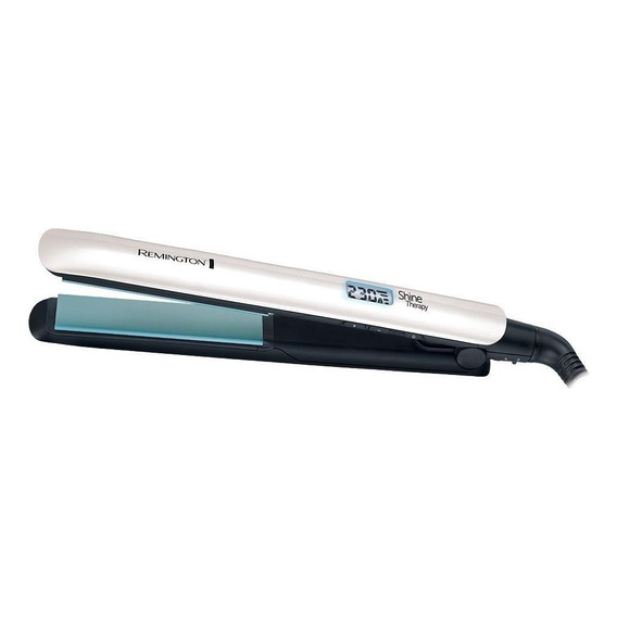 Plancha de cabello Remington Shine Therapy S8500 blanca 120V/240V