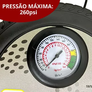 Mini Compressor De Ar Portátil Veicular 12v 15l/min 260psi Fase Elétrica Monofásica