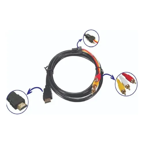 Cable adaptador Hdmi X 3 Rca con salida AV para TV de tubo