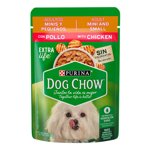 Purina Dog Chow Pollo Alimento Húmedo Adultos Minis Y Pequeños 100g