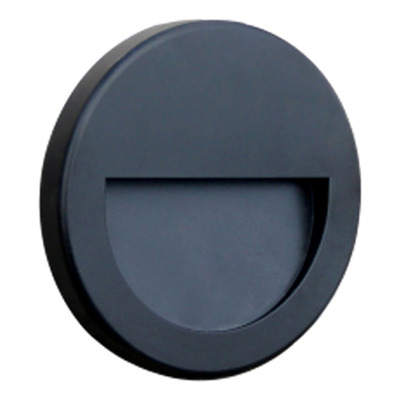 Aplique Circular Led Exterior Floe L Negro 14cm Cie 