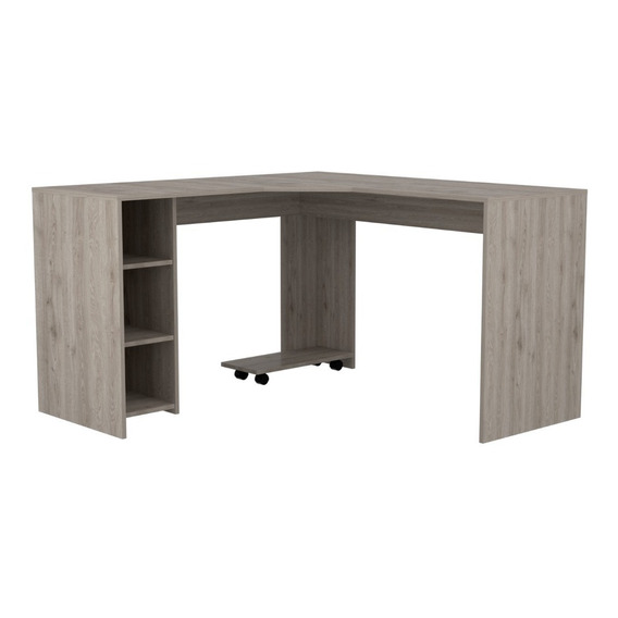 Escritorio RTA Muebles Baggio mdp de 130cm x 76.5cm x 130cm ceniza 