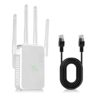 Repetidor De Señal Wifi Punto De Acceso 5g De 1200mbps Color Blanco