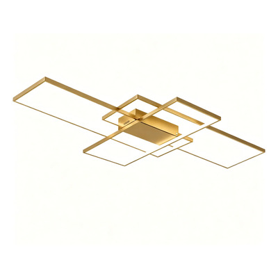 Plafon Led Dinamarca Cct Diseño Dorado 80w Control Remoto Dorado
