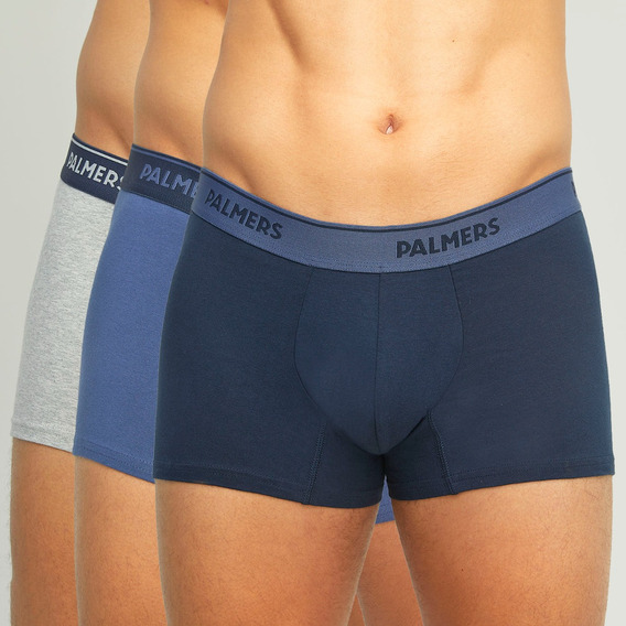 Pack 3 Boxer Corto Algodón Denim Blue Palmers