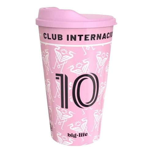 Vaso Con Tapa Café Miami Inter 20 Oz Bvtcinm1 Color Rosa