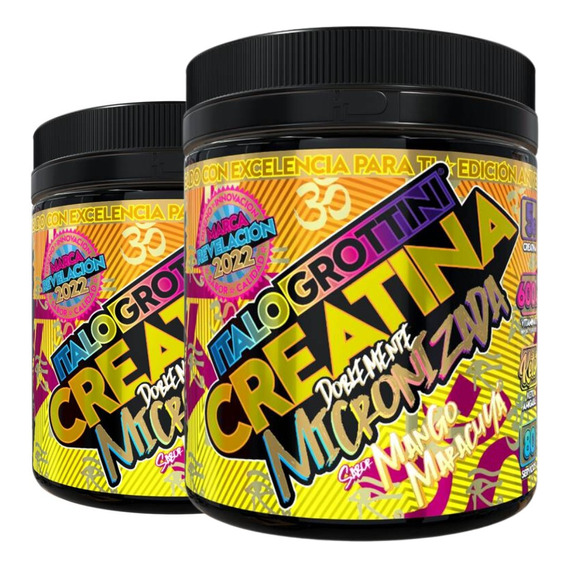 X2.creatina Doblemente Micronizada 400g 80 Sv Italo Grottini