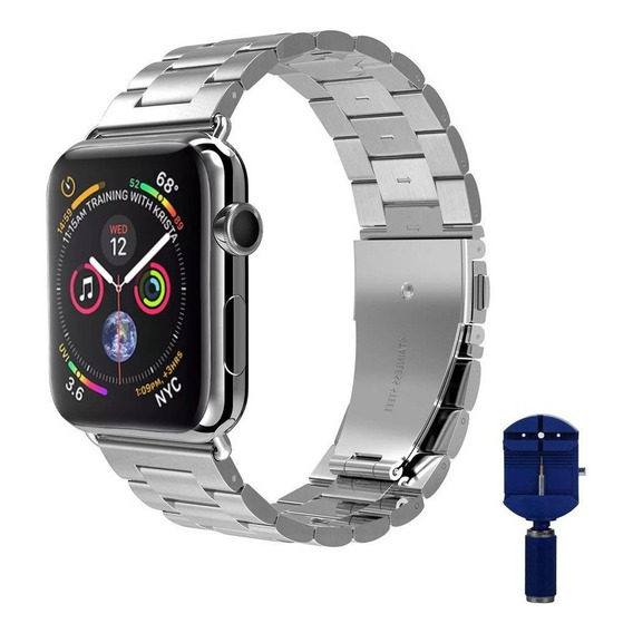 Correa Acero Eslabon Compatible Con Apple Watch Todas Series