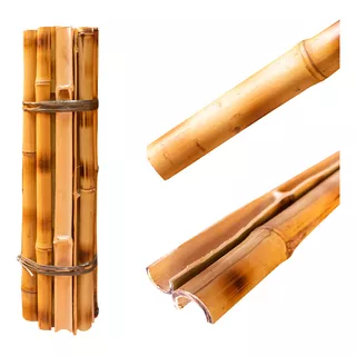 Bambu Queimado Rachado Identificado Tutor 36 Unidades 2m
