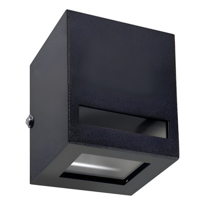 Aplique Difusor Unidireccional Block Aluminio Gu10 Exterior Negro