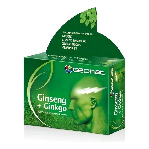 Suplemento Geonat Ginseng Ginkgo Rendimiento Físico Mental Sabor Sin Sabor