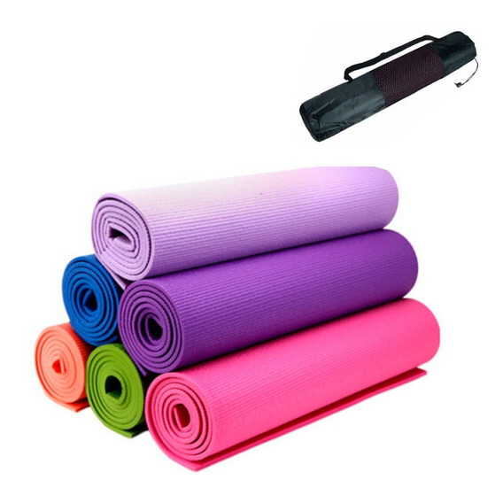 Mat Yoga Pilates Fitness Colchoneta Gym 6mm 180x065 Colores