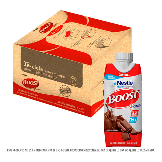 Suplemento Boost Original Sabor Chocolate X12 Und 330ml C/u