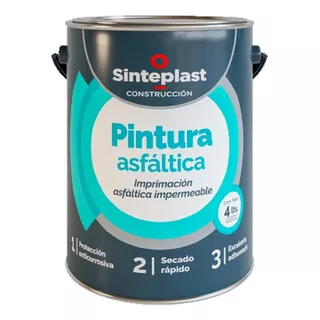 Pintura Sinteplast Asfaltica X 4 Litros Impermeabilizante