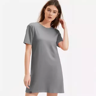 Vestido Camisetão Moda Básica Casa Slim Fitness Feminino