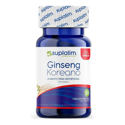 Ginseng Koreano 30 Cápsulas Blandas