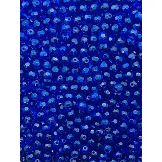 150 Miçangas Contas De Cristal Vidro 8mm Umbanda E Candomble Cor Azul Royal