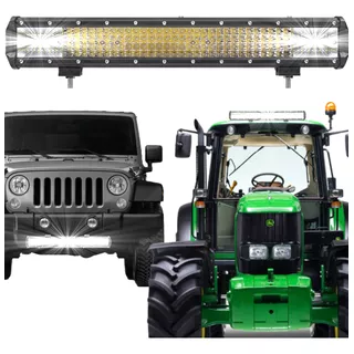 Barra Led Milha 360w 45cm Agrícola Off Road 4x4 Jeep Trator