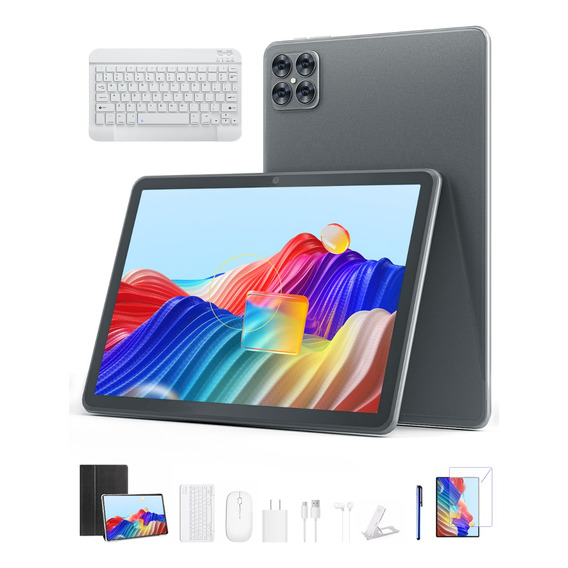 Tablet Full Hd 10.1'' 8gb +256gb Ram Android 12 Con Teclado