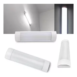 5 Luminária Led Sobrepor Super Slim 10w 30cm Branco Frio