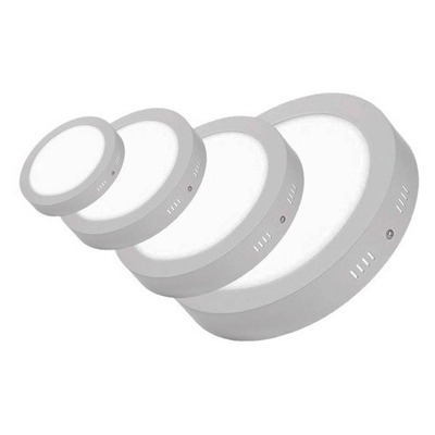 Panel Superficial Circular Led Half - 6watts - 65k Al. 80 L/