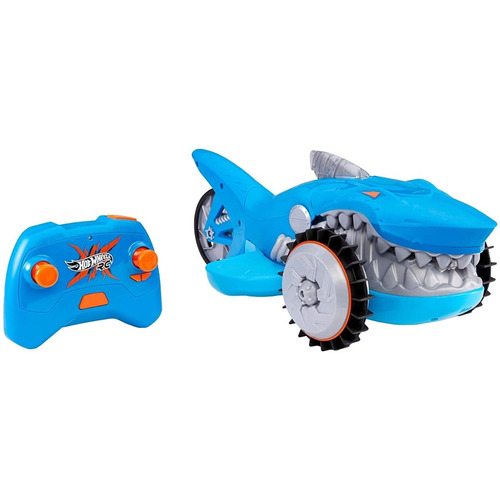 Hot Wheels Tiburon Super Cargado Todo Terreno Rc Mattel Color Azul