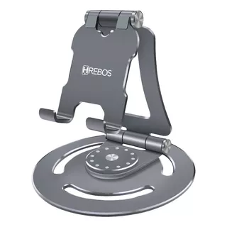 Suporte De Mesa Alúminio P/ Celular E Tablet Ajustável 360º