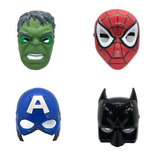 Mascara Con Luz Led Super Heroes Avengers Unico Para Niños!! Color Spider Man
