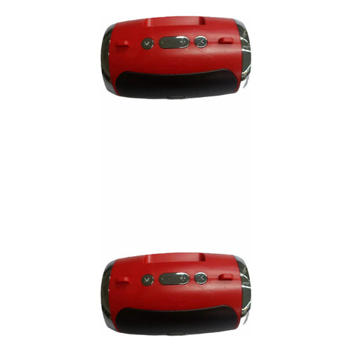 Mini Bocina Bt Usb Tf Portátil Doble Diafragma Hifi S518 Color Rojo