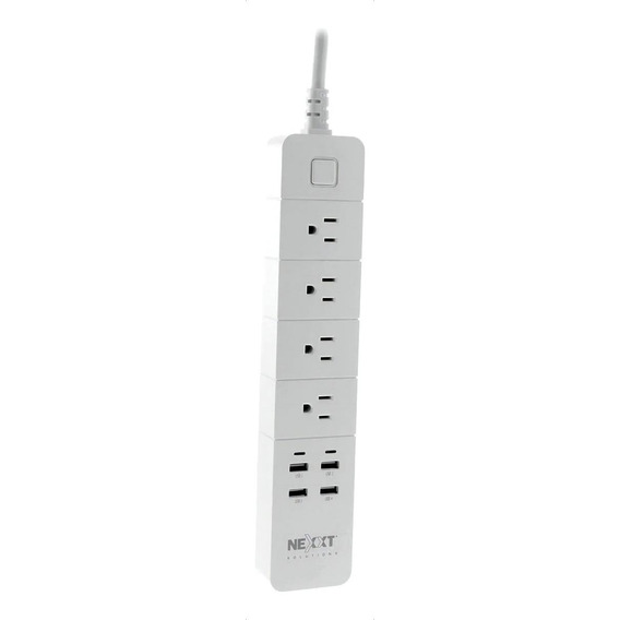 Regleta Inteligente Wi-fi Para Interior Nhp-e610 Nexxt 4 Usb Color Blanco