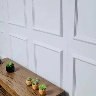 30 Placas De Parede 3d Boiserie Clássico Adesivadas Em Pvc