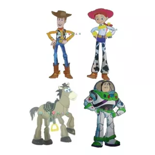 Toy Story. 4 Figuras De 1m Y 13 Figuras De 23 Cm