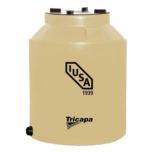 Tinaco para agua Iusa Tinaco Tricapa vertical polietileno 750L beige de 114 cm x 110 cm