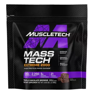 Mass Tech Xtreme 2000 6 Lb Muscletech Ganador Masa Muscular Triple Chocolate Brownie