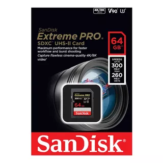 Cartão De Memória Sandisk 64gb 300mb/s - C0233