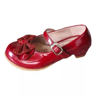 Zapatos De Niñas Charol Rojo Y Rosa
