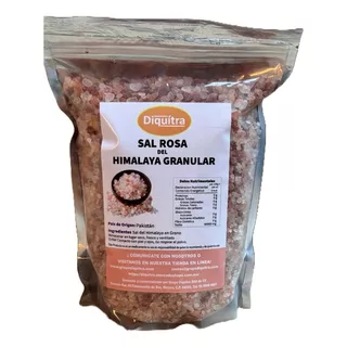 Sal Del Himalaya Orgánica En Grano Natural 500 Gramos