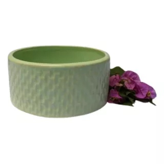 Maceta De Ceramica Esmaltada Rio 15x7cm Suculentas Plantas G