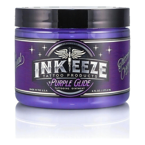 Crema Para El Cuidado Del Tatuaje Purple Glide 6 Oz