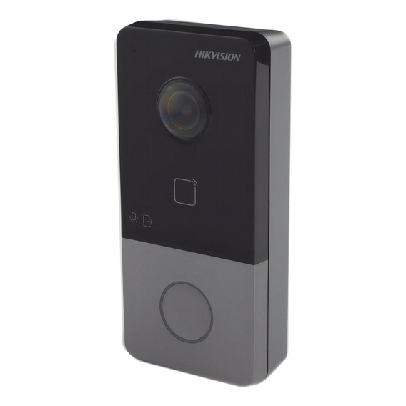 Videoportero Ip 2 Mp Poe Ip65 Llamada A Celular Hik-connect Color Gris Oscuro