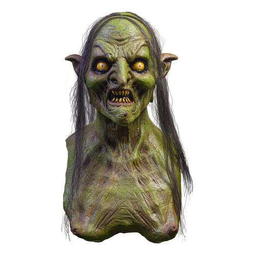 Máscara Bruja Hechicera Wicca Halloween Disfraz Terror Color Verde