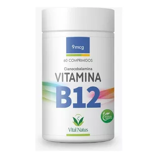 Vitamina B12 500mg Cianocobalamina Alto Teor - Vital Natus Sabor 60 Cápsulas