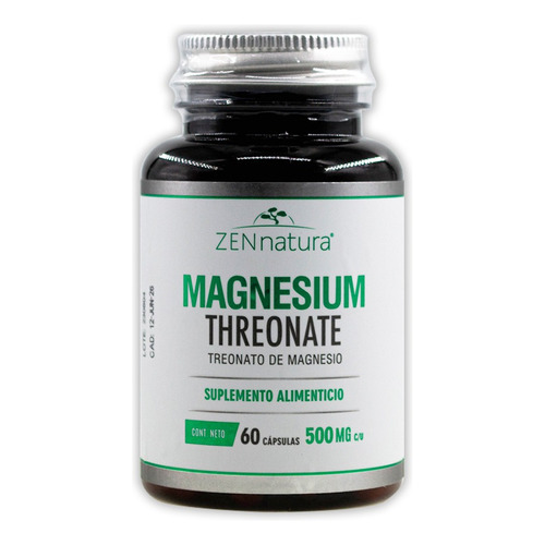 L-treonato De Magnesio 500 Mg Con 60 Caps Zen Natura Sabor Sin sabor