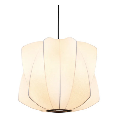 Colgante Olimpo 1 Diseño Moderno Tela Deco 45cm Apto Led E27 Blanco