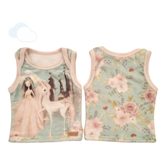 Musculosa Bebes Piel Polar Plush Chaleco Unicorn Princess