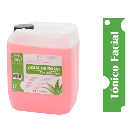 Agua De Rosas Con Aloe Vera 20l