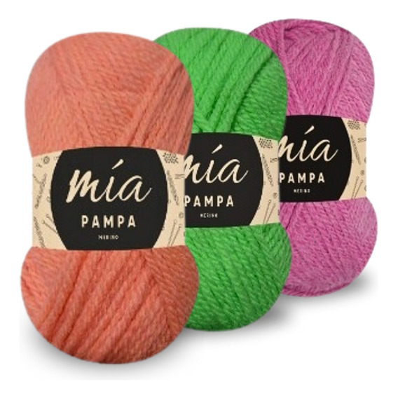 Lana Pampa Merino Semigruesa Mia X Kilo (10 Ovillos) 